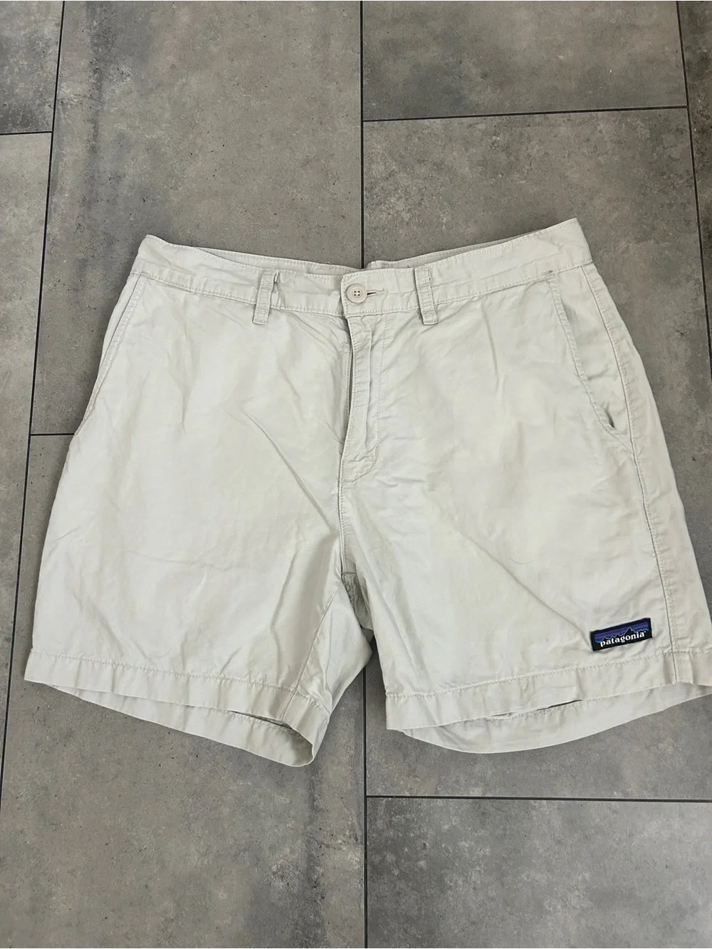 Patagonia lightweight all wear tan khaki cotton hemp shorts 31
